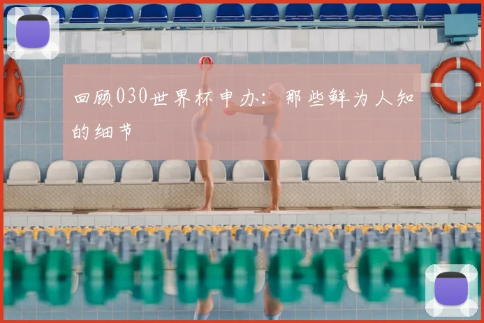 回顾030世界杯申办：那些鲜为人知的细节