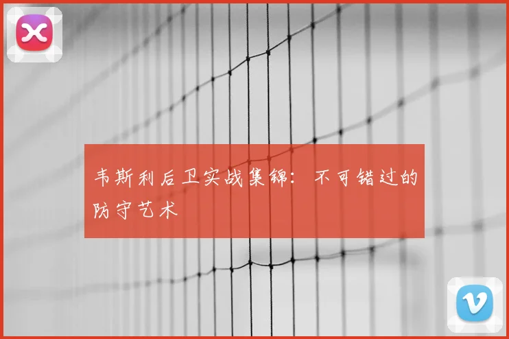 韦斯利后卫实战集锦：不可错过的防守艺术